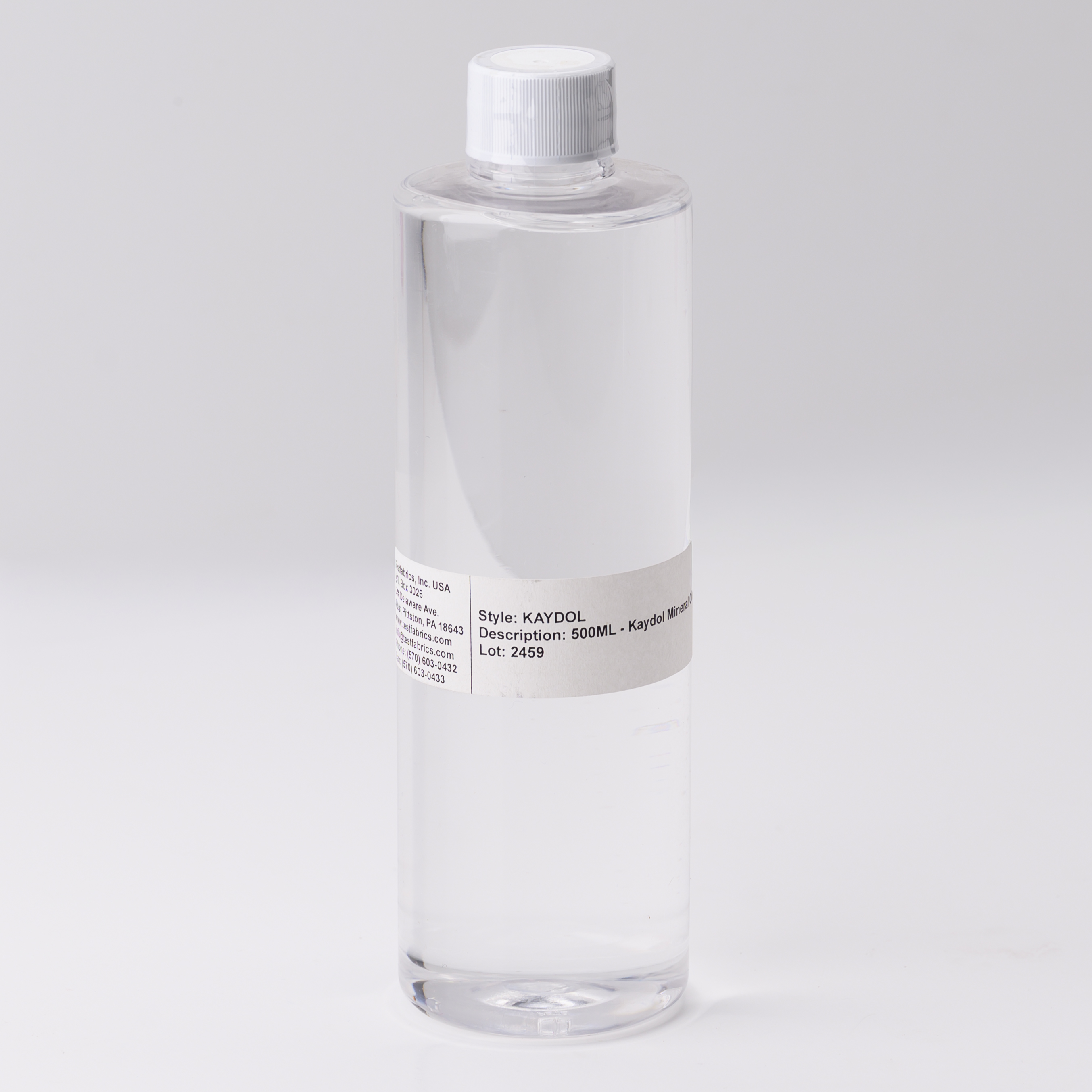 Kaydol Mineral Oil 500ml, Non - Hazardous - Testfabrics